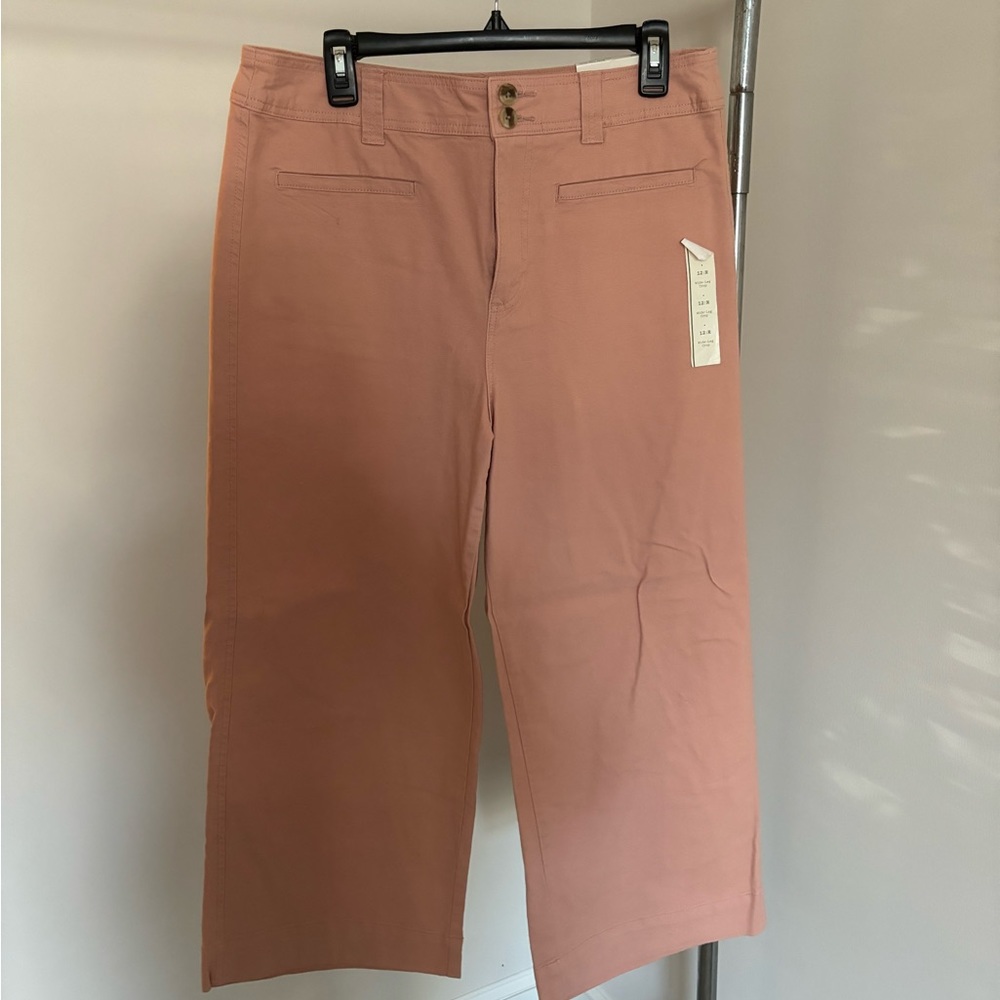 A New Day Wide Leg Crop Pink Pants